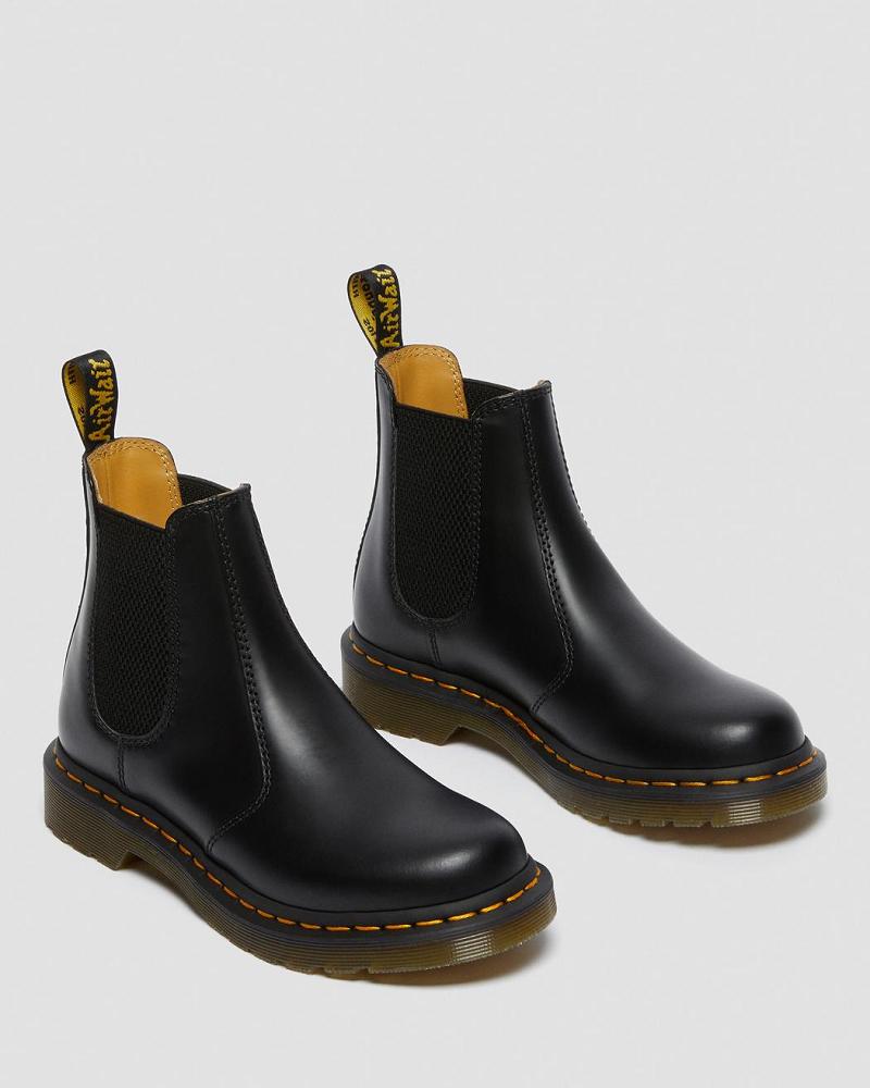 Botines Chelsea Dr Martens 2976 Smooth Cuero Mujer Negros | MX 653PJJ